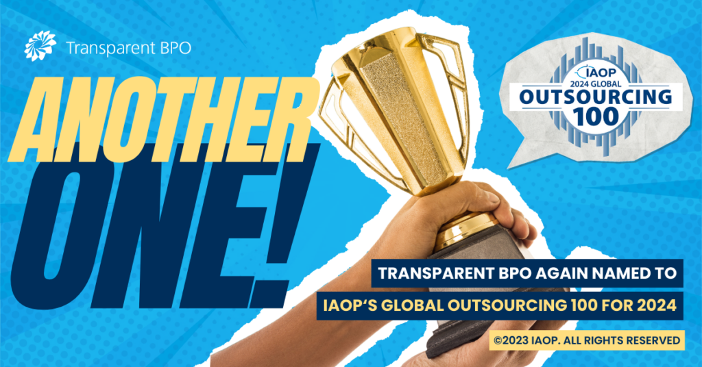 Another One! Transparent BPO is again named to IAOP's Global Outsourcing 100 in 2024